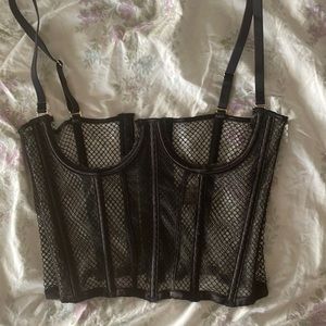 Meshki intimates top fishnet bustier corset